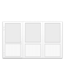 Перегородка ПВХ WDS 5S розмір 2500 x 2000 мм