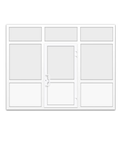 Перегородка ПВХ WDS 5S розмір 3000 x 2400 мм